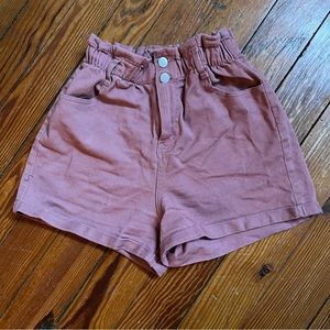 Dusty rose colored balloon shorts, high waisted, perfect condition, barely worn